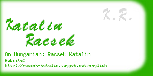 katalin racsek business card